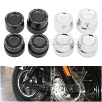 motorcycle front rear axle nut covers caps for harley sportster xl883 xl1200 dyna touring v rod road king street 750 xg750