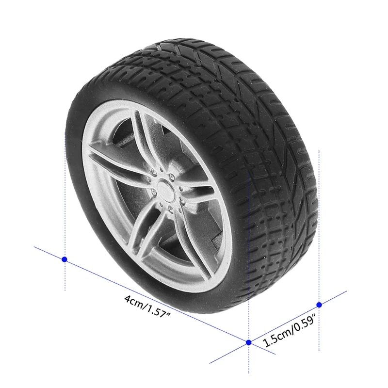 

4pcs Simulation Rubber Wheel Tire Wheel Toy Model DIY RC Spare Parts 4X7C