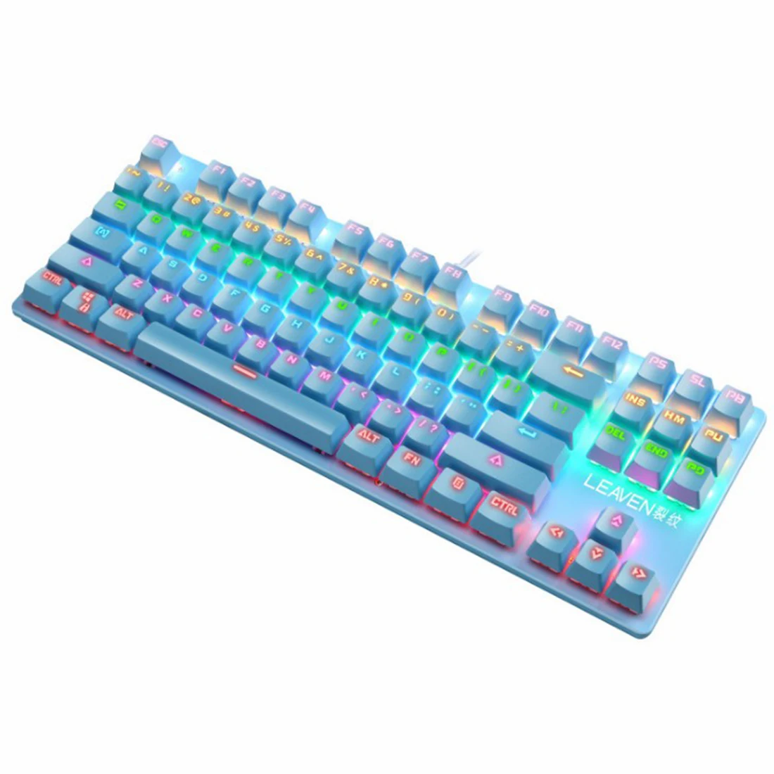 

87 Keys Gaming Mechanical Keyboard Waterproof Computer Gamer Keyboard For Desktop Laptop Tablet PC Game - (Blue Switch)