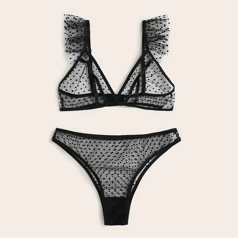 Сексуальное белье нижнее женское сетчатый черный Экзотические комплекты