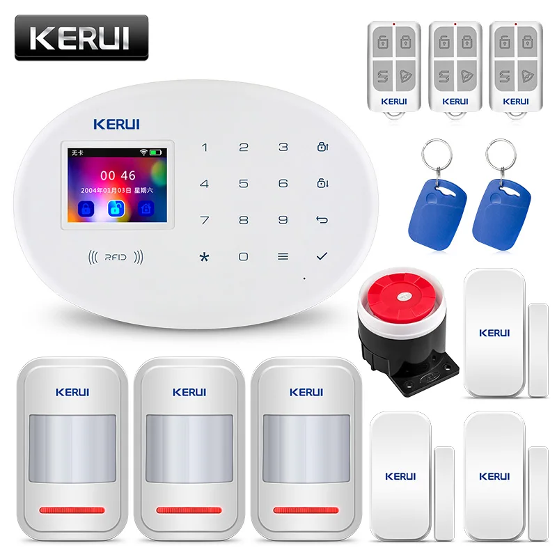 KERUI W20 2 4 дюймовый TFT цветной экран WIFI GSM домашняя система охранной сигнализации