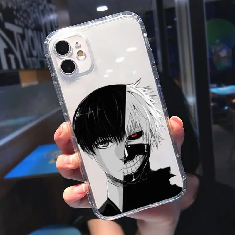 

Anime Tokyo Ghouls Phone Case Transparent for Clear iPhone 11 12 mini pro XS MAX 8 7 6 6S Plus X 5S SE 2020 XR