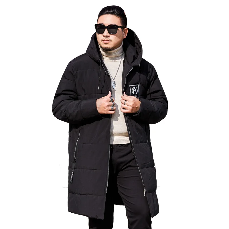 Большие размеры 8XL 7XL 6XL мужские парки Новое поступление зимние повседневные длинные секции теплые толстые модные пальто с капюшоном верхняя одежда высокого качества