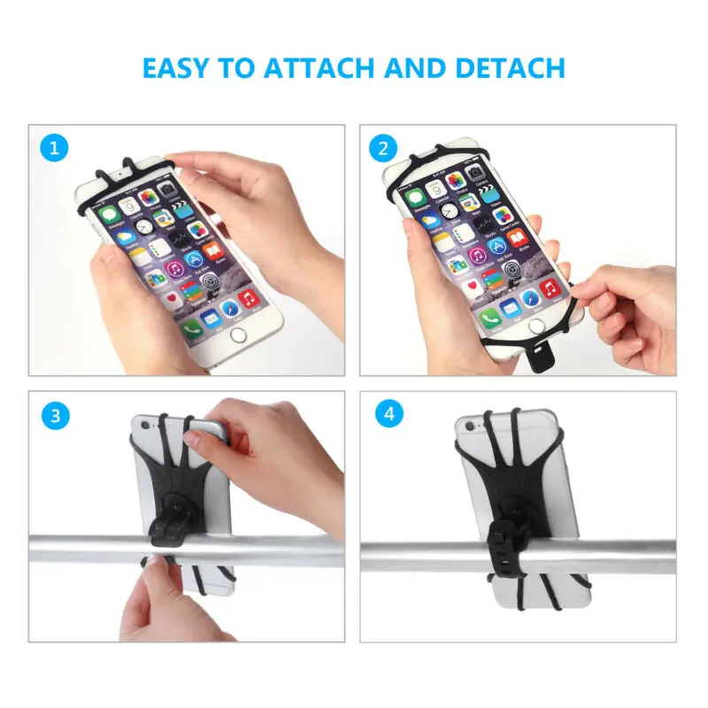 Держатель для мобильного телефона на руль мотоцикла велосипеда силиконовая