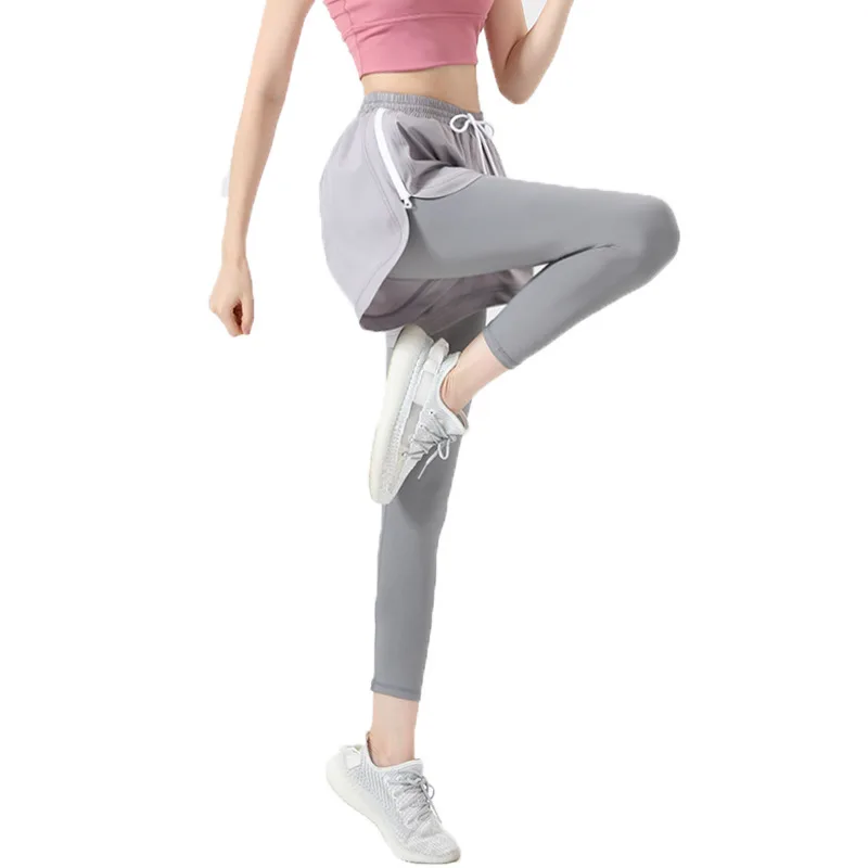 

KIANII Girls' Breathable Tight Fitness Quick-drying Running Trousers Women's Elastic Yoga Ankle-Length Pants Танцевальные штаны