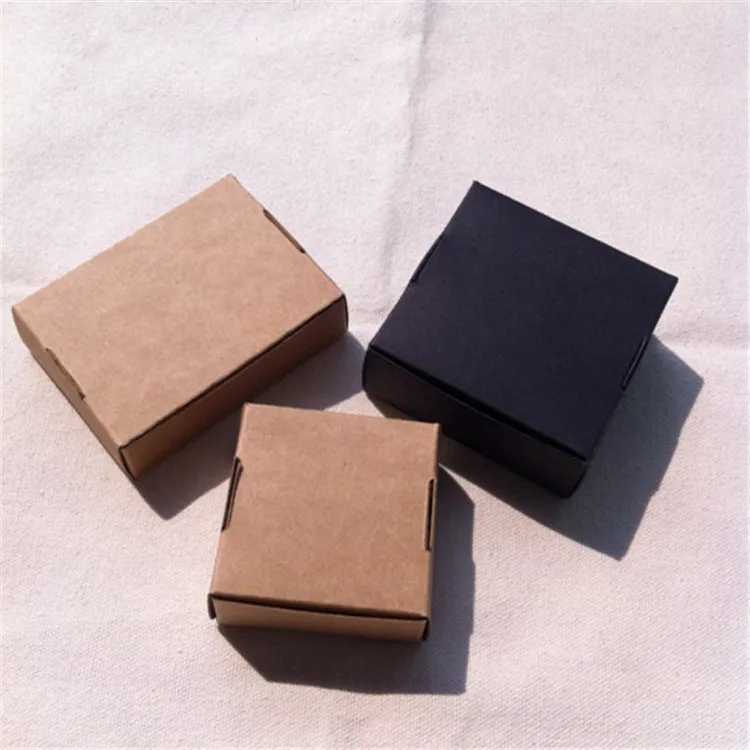 17 size Blank white soap cardboard box brown jewelry paper small black kraft craft candy gift packaging boxes 5pcs | Дом и сад