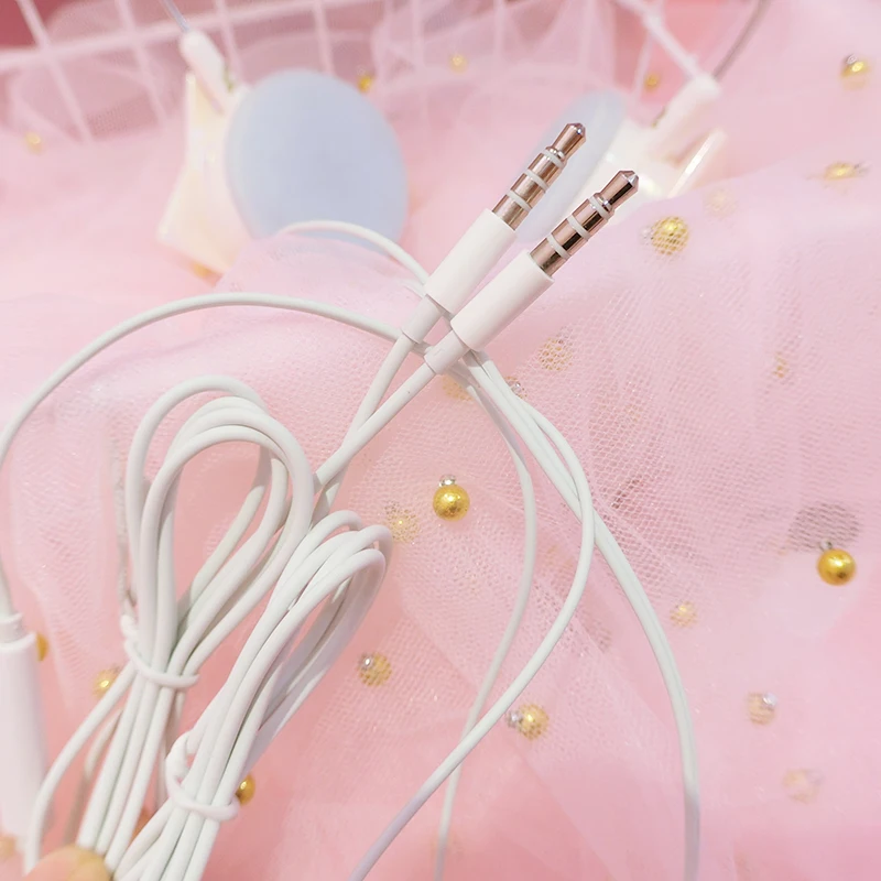 Японские милые блестящие звезды гарнитура с микрофонный сабвуфер сверхмощные