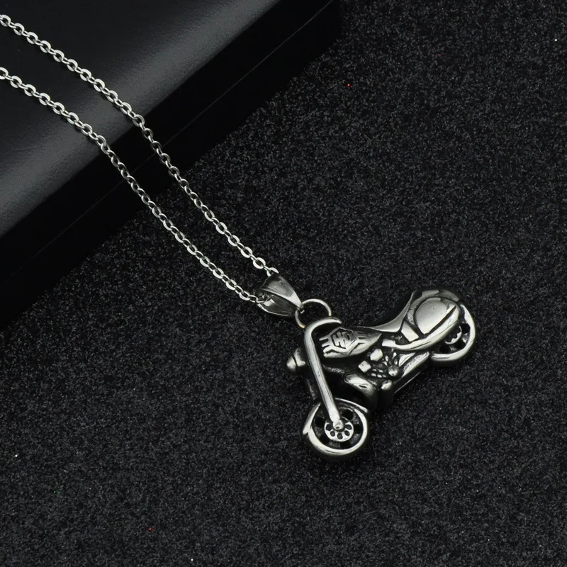 Мужские Винтажные готические Подвески призрака Райдера ожерелье из нержавеющей