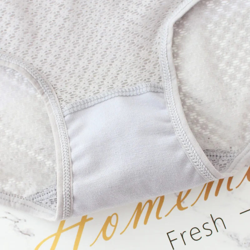 Женские трусики с заниженной талией Roseheart хлопковые прозрачные сетчатые низкой 3