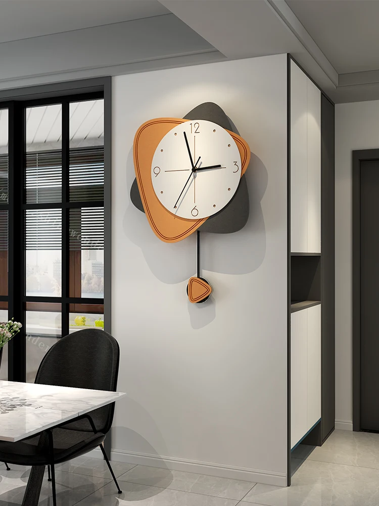 

Pendulum Hanging Quartz Art Wall Clock Nordic Design Living Room Wall Clocks Wall Art Decor Kitchen Wandklok Home Decor BI50WC