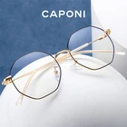 CAPONI, анти-синий светильник, очки для женщин, модный дизайн, Золотые очки, оправа, светильник, синий светильник, блокирующие очки BF5101