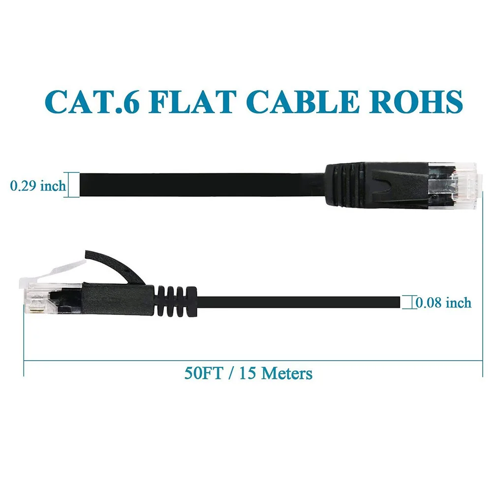 Кабель Ethernet CAT 6 0 5 м 1 м 2 м 3 м 10 м 15 м 20 м 30 м плоский сетевой кабель RJ45 для