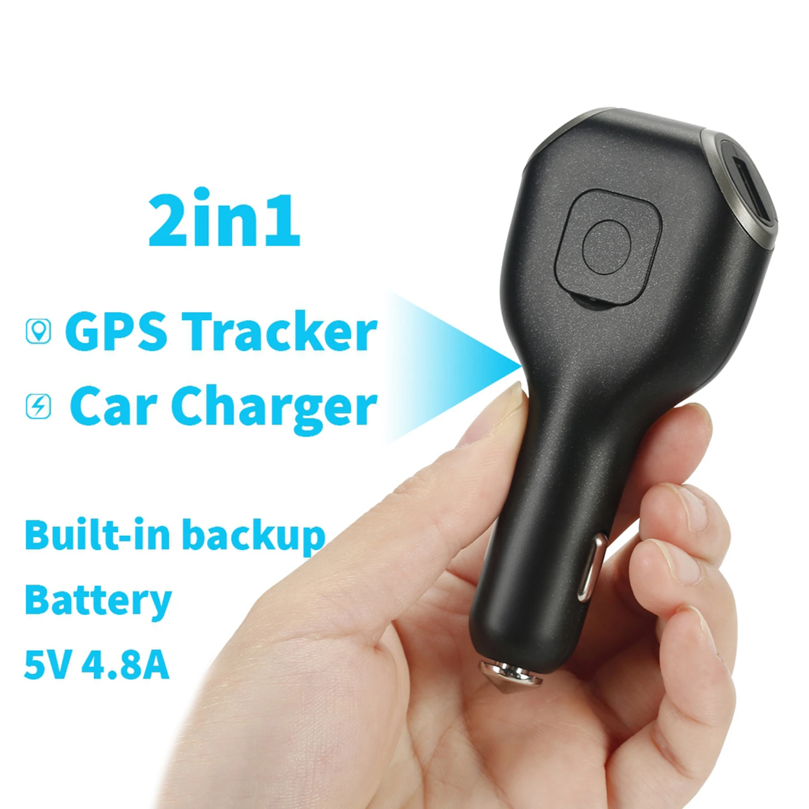

Multifunction Quick Charge Car Charger Two Ports App-Enable for IOS Android