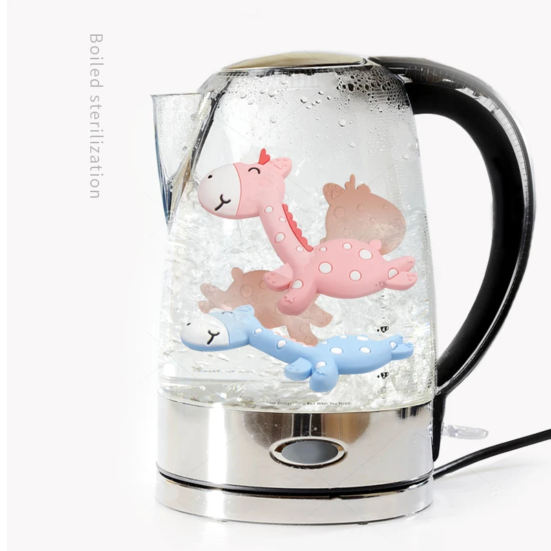 1 шт. Силиконовые Прорезыватели с жирафом для зубов пищевого класса животными