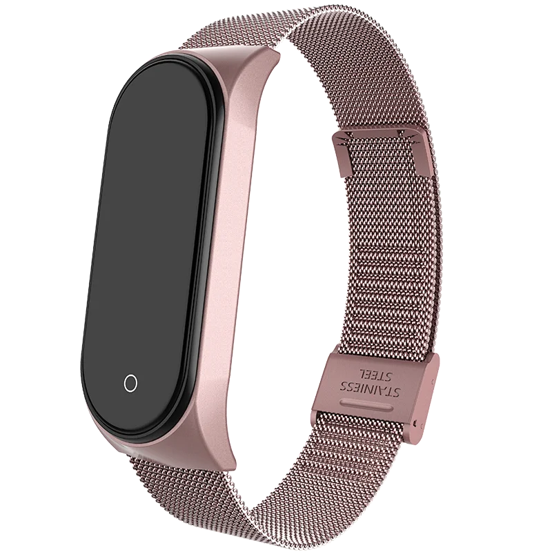 Браслет для Xiao mi Band 4 и 3 ремешок из нержавеющей стали Xio mi Xaio mi Xia mi xaomi mi xaiomy металлический браслет для женщин и мужчин