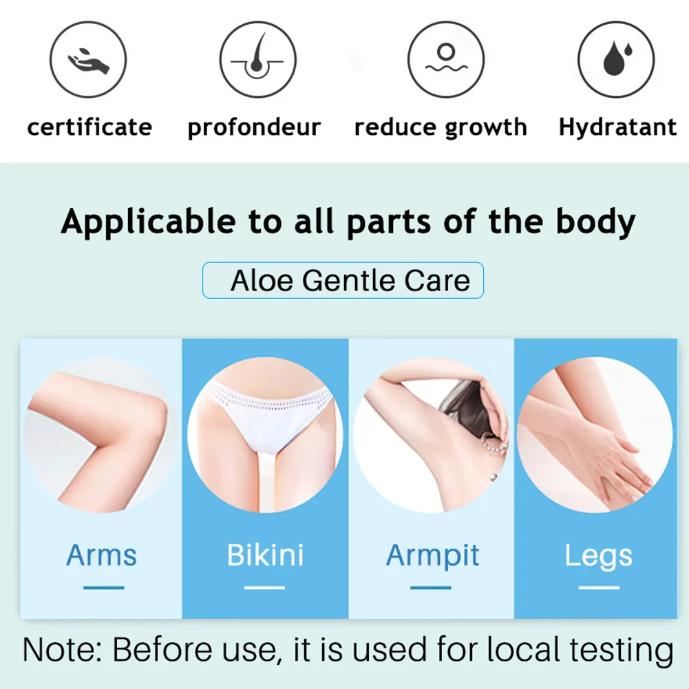 

50ml Full Body Hair Removal Spray Natural Painless Aloe Extract Moisturizing Bikini Summer Home Travel Growth Inhibitor Portable