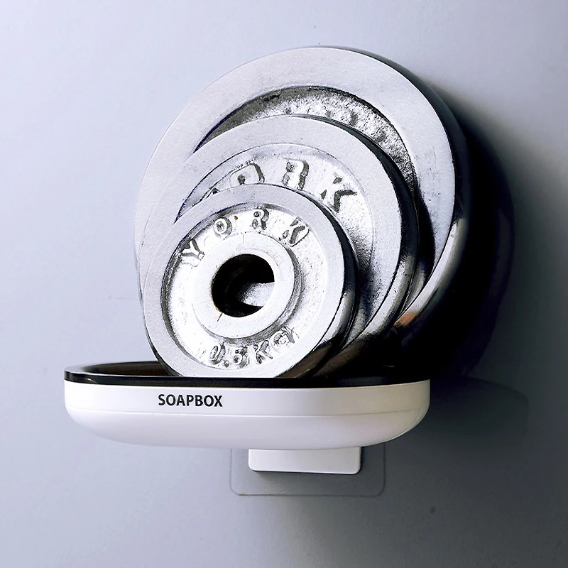 

Bathroom Wall-mounted Soap Dishes Tray Holder Drainge Soap Storage Rack Sponge Organizer Container Bathroom Supplies