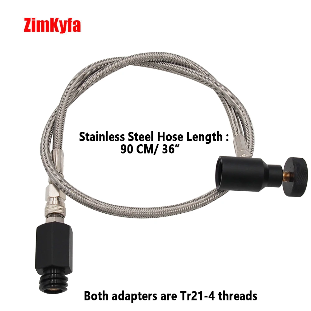

Soda Carbonation Dioxide Cylinder Adapter to Sodastream Maker Sparking Water Machine Tr21-4 Female to Tr21-4 Male 24/36inch Hose