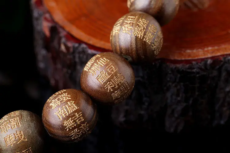 Зеленое сандаловое дерево тибетское буддистское Писание 18 + 1 четки Мала