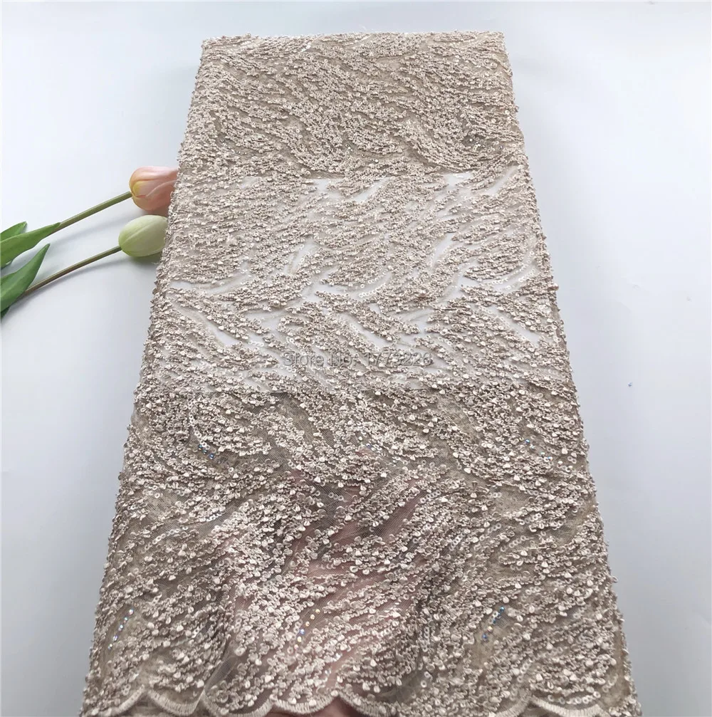 Африканская винная органза с блестками/бисером кружевная ткань 2019 лидер продаж