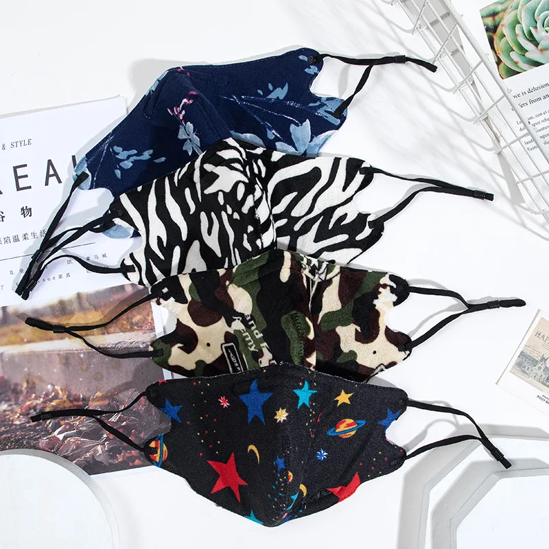 

Маска многоразовая уличная для взрослых, модная моющаяся маска с тканевым покрытием для лица, дышащая маска с камуфляжным принтом
