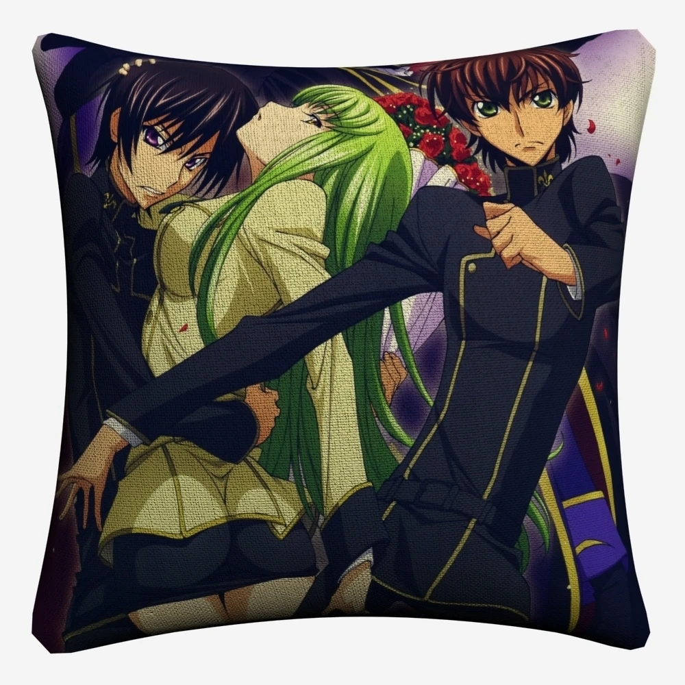 Code Geass полной фигуры сексуальные аниме декоративное хлопковое белье Наволочка на подушку размером 45*45 см для дивана наволочка для подушки стула домашний декор Almofada