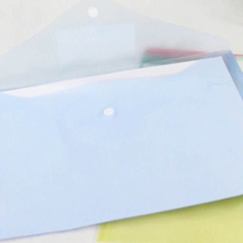 

HOT-Plastic Envelopes Poly Envelopes Document Folders File Envelopes with Label Pocket & Snap Button for School and Office