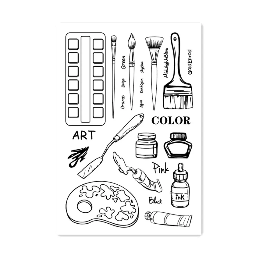 Фотоальбом для скрапбукинга прозрачный силиконовый|Штампики| |