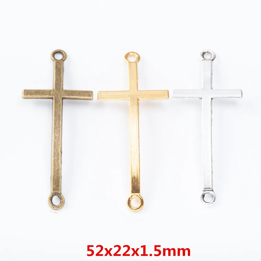 

30 pieces of retro metal zinc alloy cross pendant for DIY handmade jewelry necklace making 7185