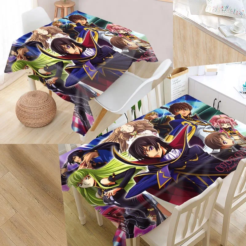 

Скатерть Geass из ткани Оксфорд, прямоугольная Водонепроницаемая маслостойкая Скатерть для семейного стола