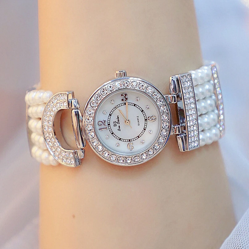 

ROSE GOLD SILVER DIAMOND PEARL WOMEN WATCH SMALL BRACELET FASHION LADIES DRESS QUARTZ WRISTWATCHES RELOGIO FEMININO FAMOUS CLOCK