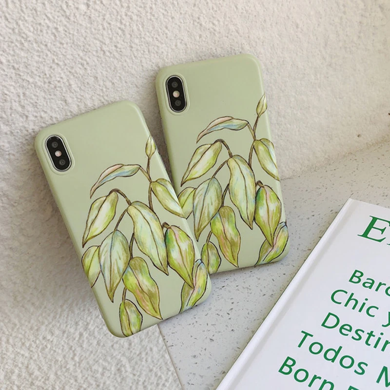 Lovebay популярный винтажный свежие банановые Чехлы для телефона с листом iPhone XS Max XR X