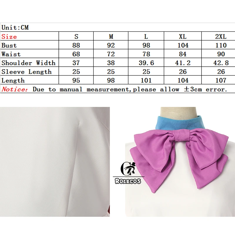 

ROLECOS Anime Cosplay Rena Costumes Higurashi no Naku Koro ni Gou Cosplay Rena Dresses Cosplay Costume Suit Women With Hat