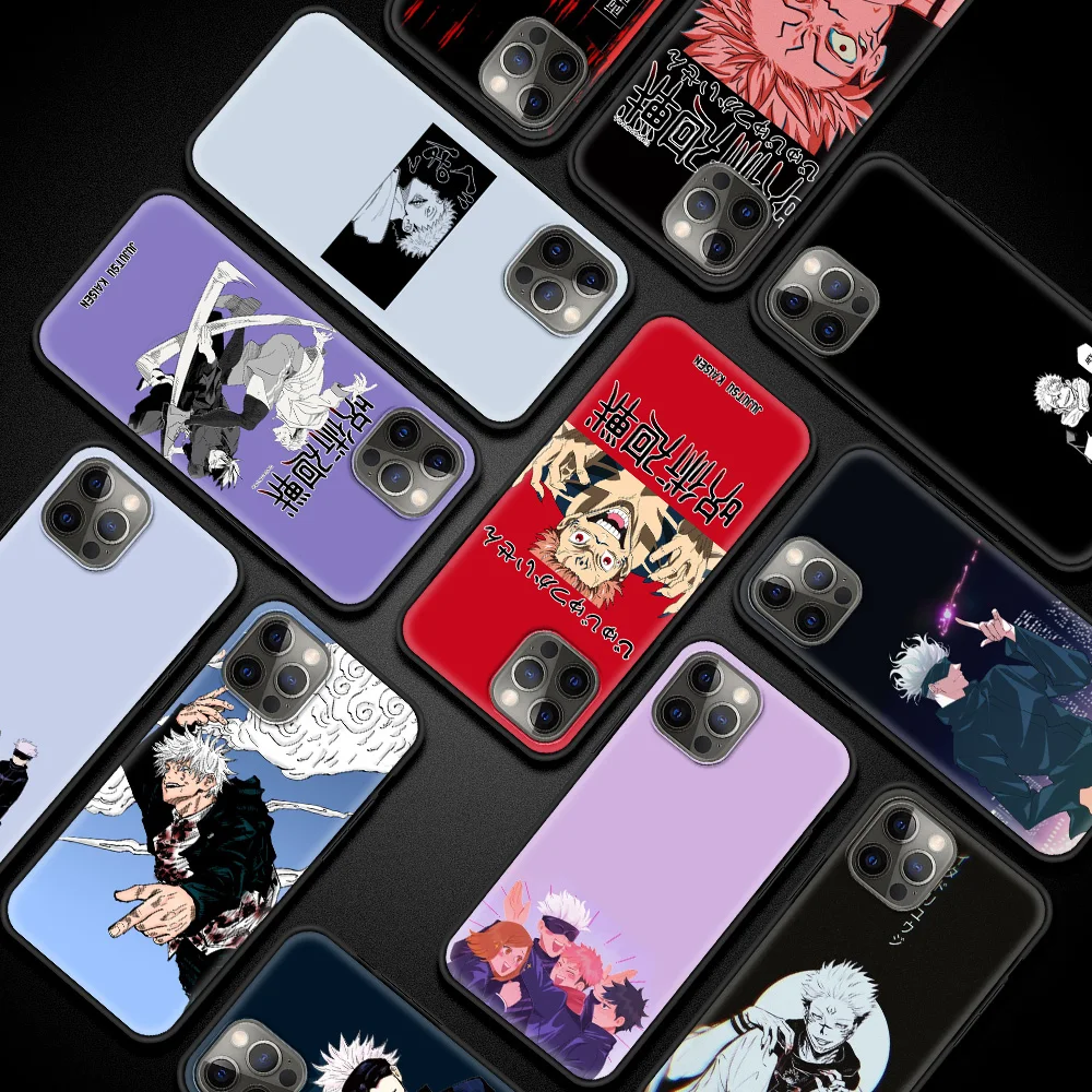 

Jujutsu Kaisen Anime Silicone Phone Case For iPhone 12 13 Mini 11 Pro Max X XS XR 7 8 6 6S Plus 5 5S SE 2020 Cover Housing