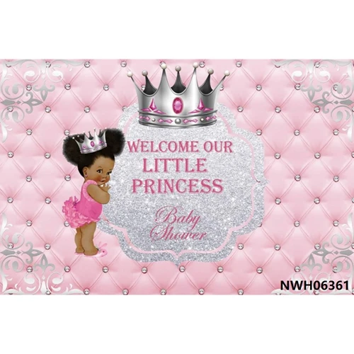 Yeele Baby 1st Birthday Backdrop Girl Princess Baby Shower Золотая Корона розовая пользовательская фотография Виниловый фон для фотостудии - Цвет: NWH06361