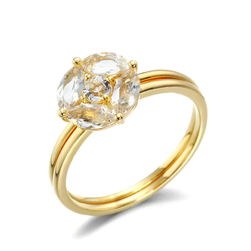 925 пробы серебряные ювелирные изделия топаз кольца набор для женщин натуральный