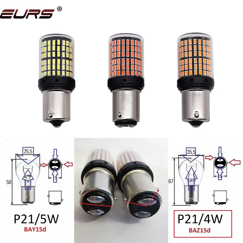 10pcs 1156 3014 144smd Canbus S25 P21W BA15S LED Turn Signal Light BAY15D BAU15S PY21W T20 7440 W21W led Bulbs lamp 12V | Автомобили и