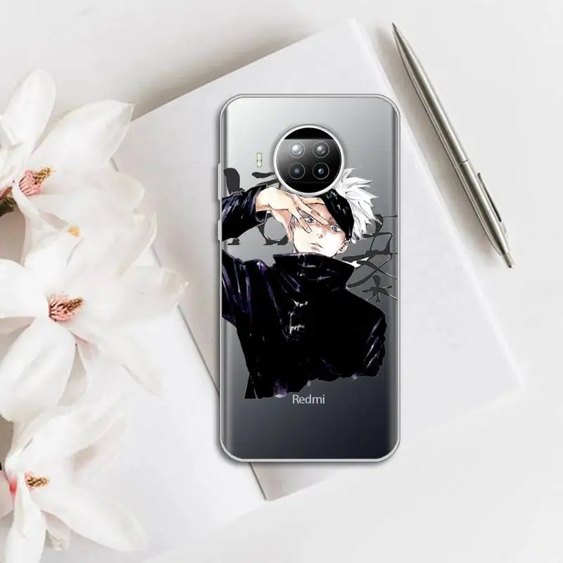 

Jujutsu Kaisen Satoru Gojo anime Phone Case Transparent for Xiaomi mi Redmi note 10 t 8 9 pro lite 11 Samsung S 8 9 10 20