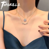 topgrillz new design heart four leaf clover magnetic pendant necklaceadjustable rotatable ringearrings womens jewelry sets
