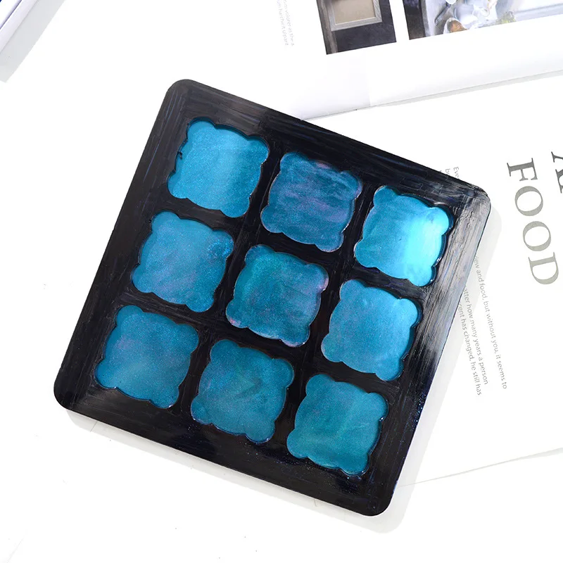 

2021 New DIY Crystal Glue Resin Mold Small Size Tic-tac-toe XO Chess Game Silica Mirror Mould Wholesale Drop Shipping