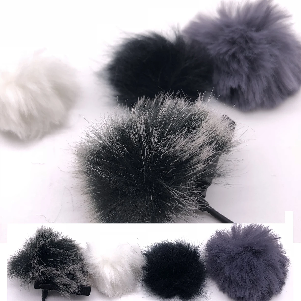 4 шт. микрофон пушистый Универсальный петличный налобный ветровой фильтр меховой