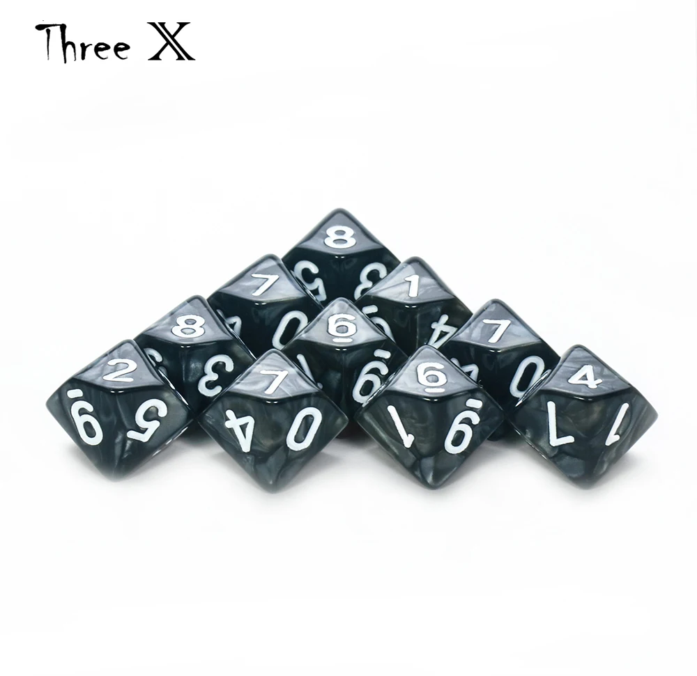 Набор D10 DICE 10 d10 идеально подходит для игр математический кубик сторонняя