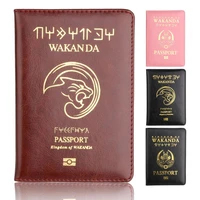 trassory best wakanda forever black panther leather passport holder case light weigt travel accessories wallet passport cover