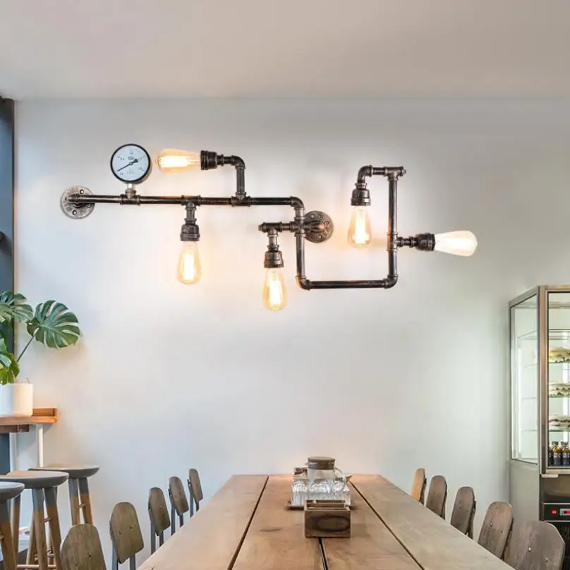 Креативный Американский Лофт Сельский промышленный ветер кафе бар лампа из