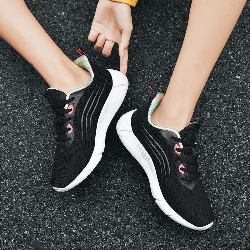 

2020 New High Quality Casual Shoes Fashion Sneakers Women Breathable Mesh Tennis Training Woman Lace-Up Femme Zapatillas Mujer