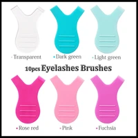 high quality plastic reuseable eyelash brush clean y shape grafted eyelashes brushes women makeup brush mascara tools 10pcspack