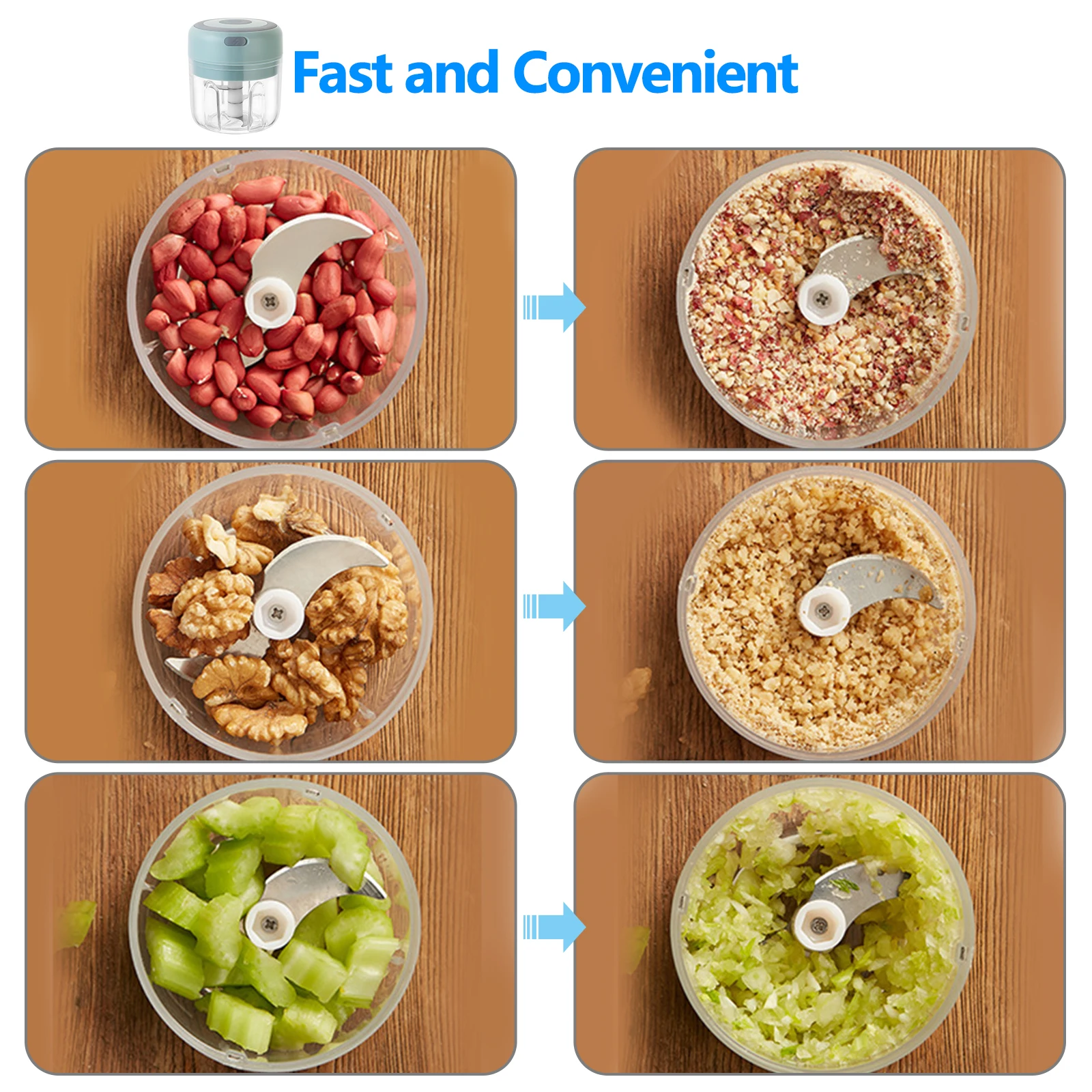 

Electric Garlic Masher Sturdy Durable Mini Crusher Chopper USB Charging For Crushed Garlic Crushed Ginger Crushed Fresh Chili