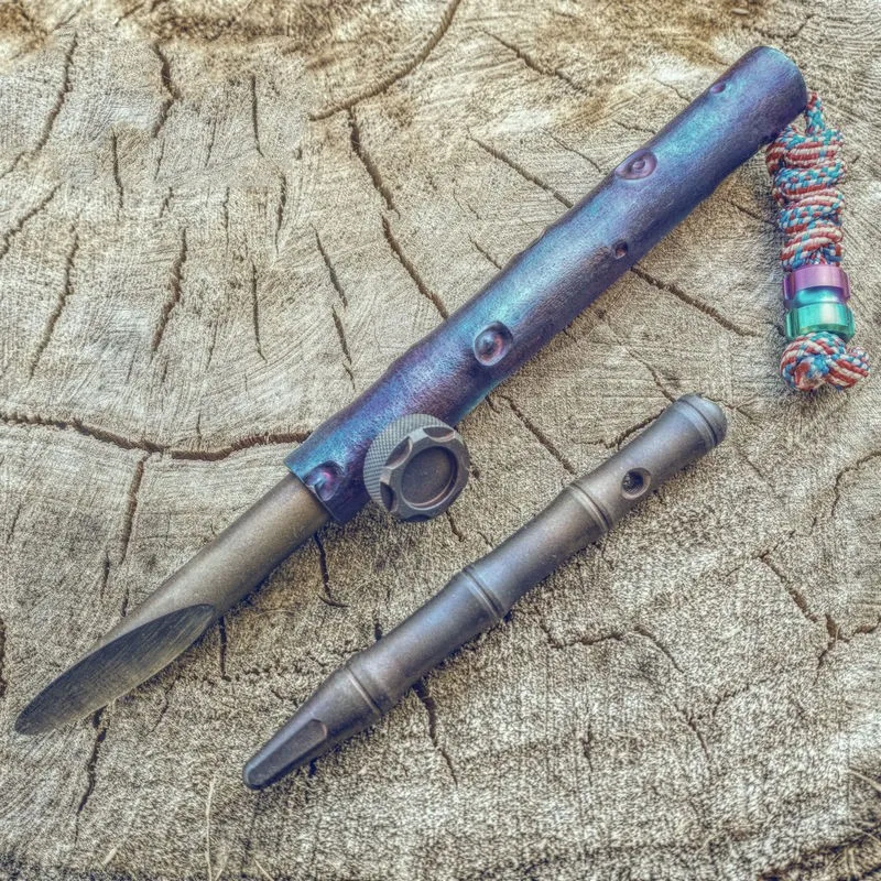 Титановая тактическая крутая палка болт K Stick нож EDC Бамбуковая Самозащита для