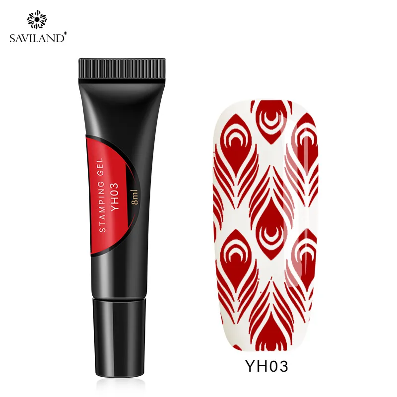 YH03 SAVILAND Гель-лак для стемпинга ногтей UV/светодиодный Гель-лак для ногтей Hybrid DIY живопись Гель-лак для пластина для стемпинга для нейл-арта - Цвет: YH03