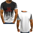Летняя футболка с 3D-принтом Honda, Повседневная футболка с короткими рукавами и принтом чернил, модная мужская футболка с круглым вырезом, Азиатский Размер, 2021